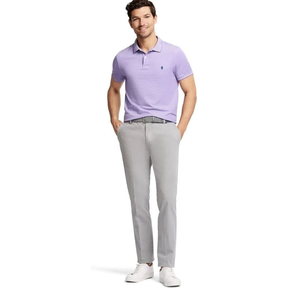 IZOD Men's Saltwater Stretch Flat Front Straight Fit Chino Pant 36W 30L